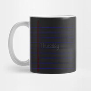 Thursday - Lined Paper Mug